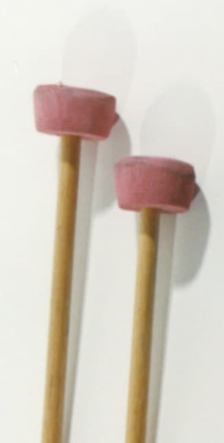 Pair of bass pan mallets with soft heads